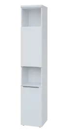 SIN 6 - 42DN2 kancelářská skříň, 2-dveřová/nika, levá, 2170x400x400, bílá